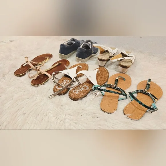 ๐ฅ US Size 9.5Bundle of 5 Pairs Women's Shoes - Flats,Women's Sandals - Picture 12 of 16